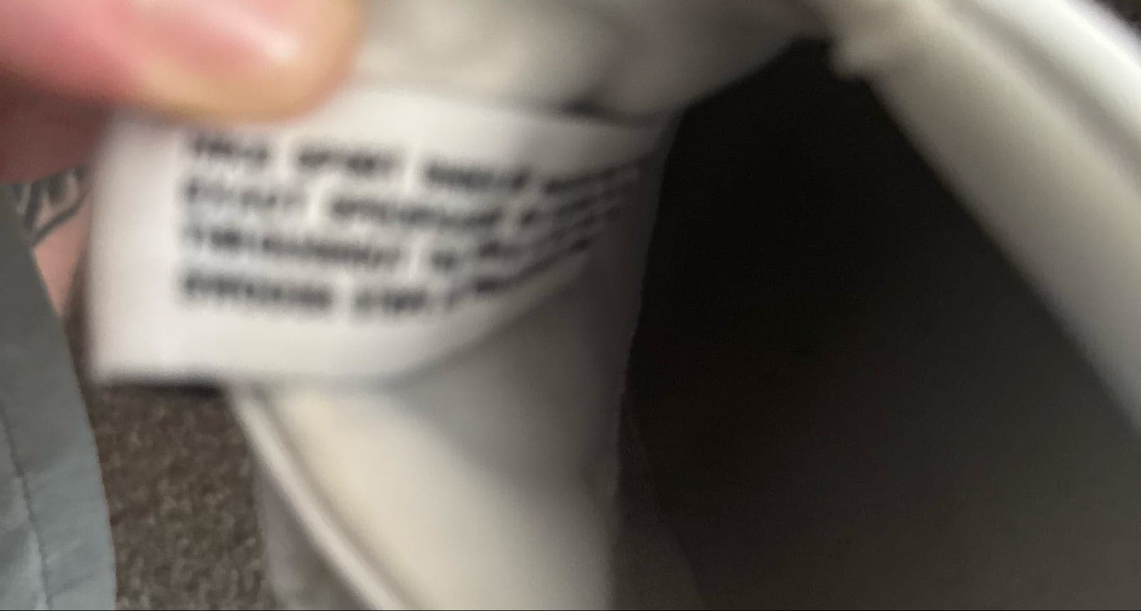Size tag — Nike Air Force 1 Pixel White — USED